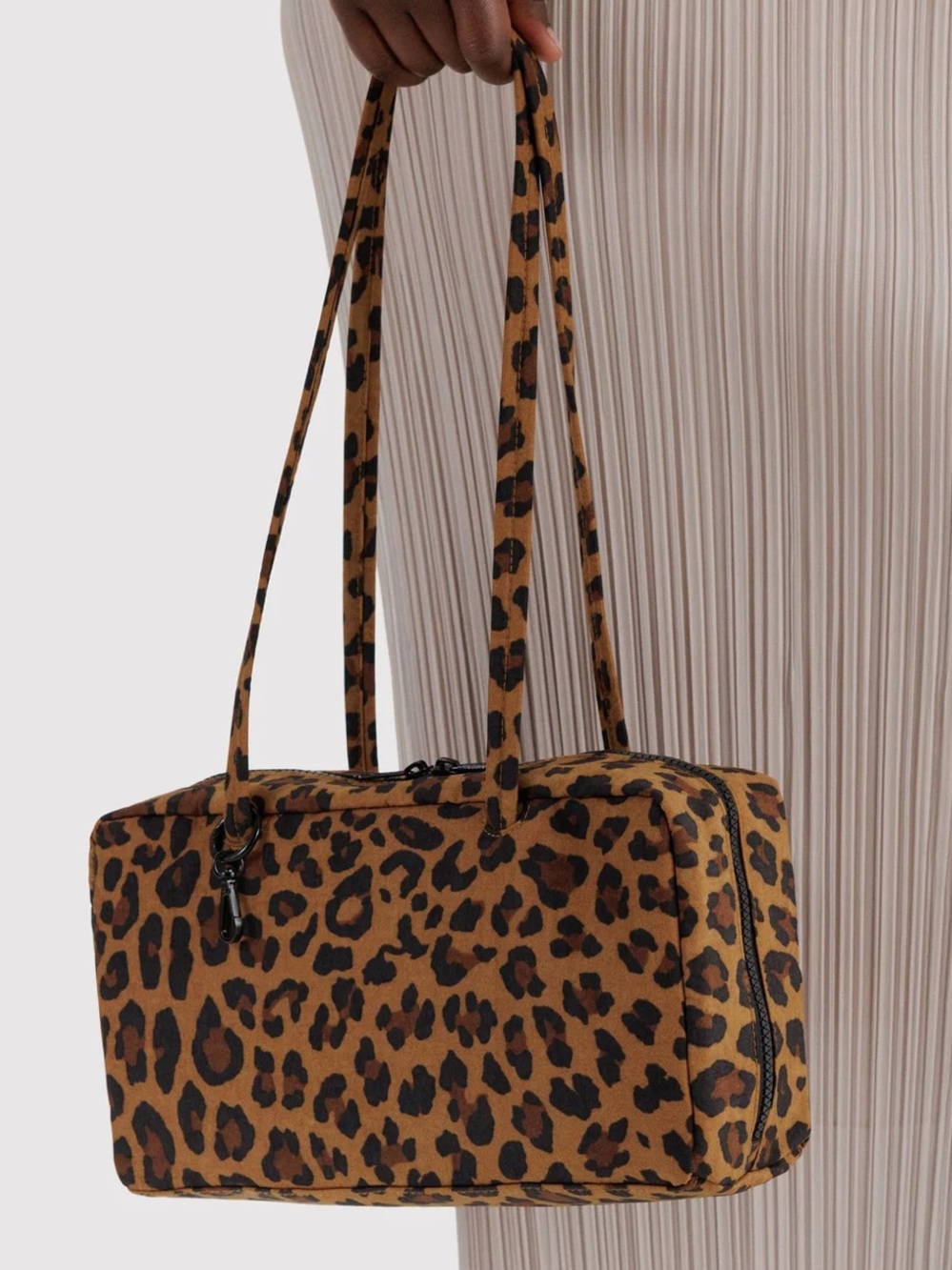 BAGGU Leopard Bowler Bag